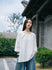 Women Retro Style Linen and Cotton Long Sleeves Light T-shirt