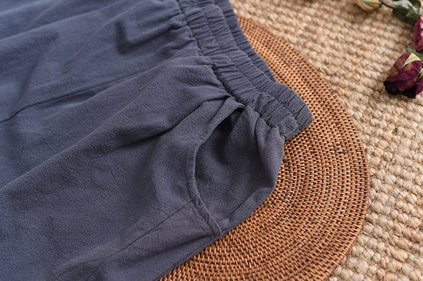 Women Casual Style Linen and Cotton Harem Lantern Pants