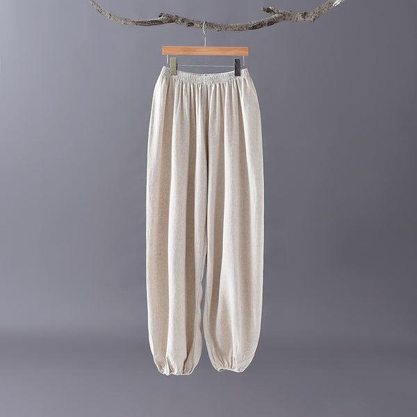 Women TaiChi Style Linen and Cotton Long Sleeves KungFu Set (Top+Pants)