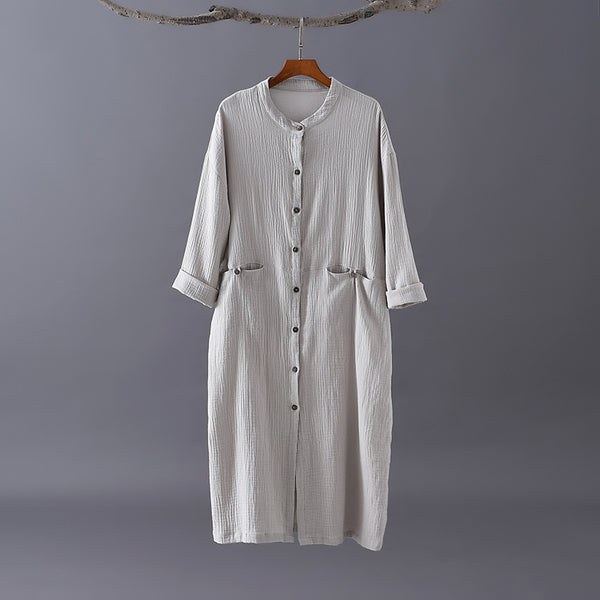 Women Causal Style Linen and Cotton Light Coat