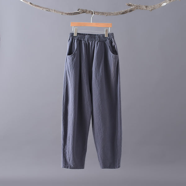 Women Casual Style Linen and Cotton Harem Lantern Pants