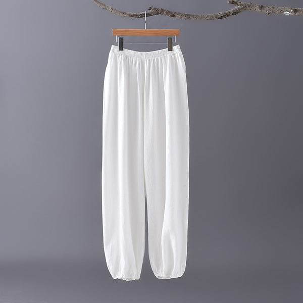 Women TaiChi Style Linen and Cotton Long Sleeves KungFu Set (Top+Pants)