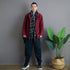 Men Simple Pure Color Style Linen and Cotton Jacket with Hoodie (inner with velvet)