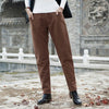 Women Linen and Cotton Quilted Tapered Pants