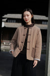 Women Chinese Style Linen and Cotton Quilted Jacket