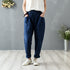 Women Pure Color Lantern Cropped Pants