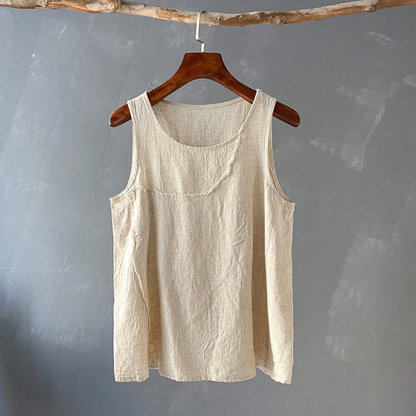 Women Wild Style Linen and Cotton Tank