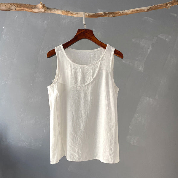 Women Wild Style Linen and Cotton Tank