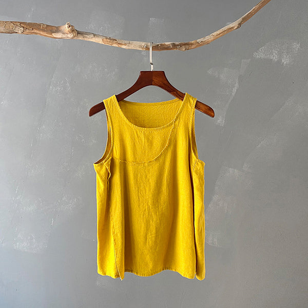 Women Wild Style Linen and Cotton Tank