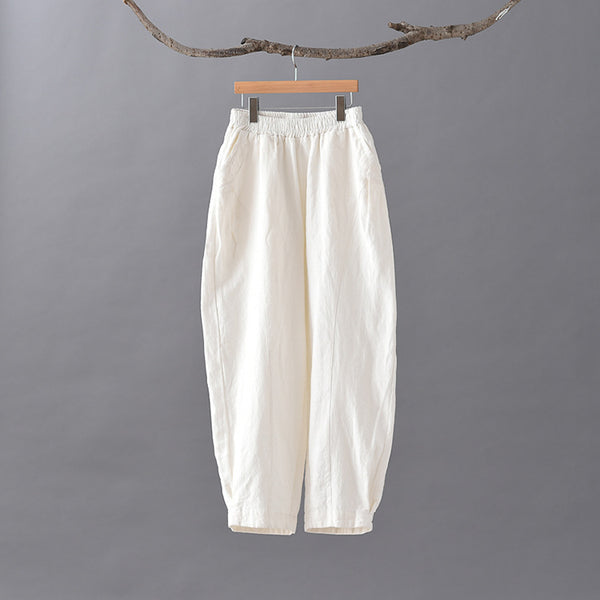 Women Pure Color Loose Lantern Pants