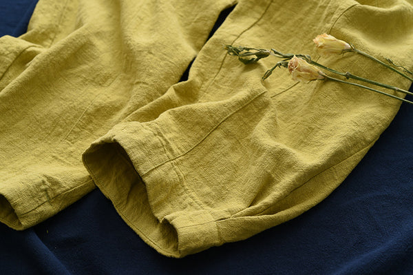 Women Pure Color Loose Lantern Pants