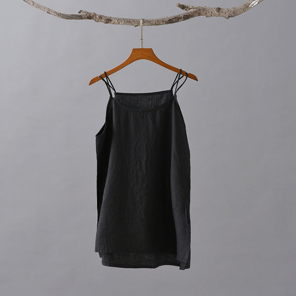 Women Simple Linen and Cotton Camisole