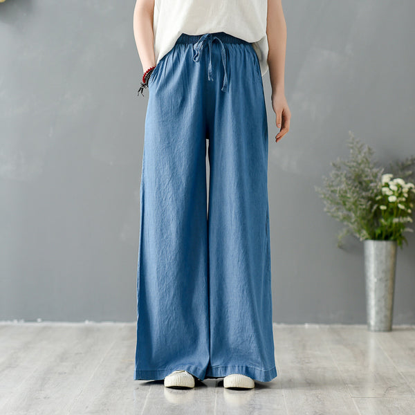 Women Jean Yoga Style "TENCELL" Wide Legs Pants