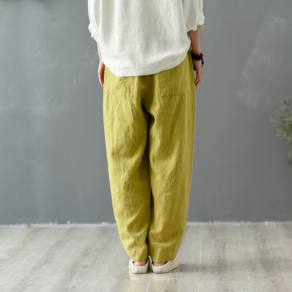 Women Pure Color Loose Lantern Pants