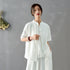 Women Chinese KungFu Style Linen and Cotton Short Sleeve TaiChi Top