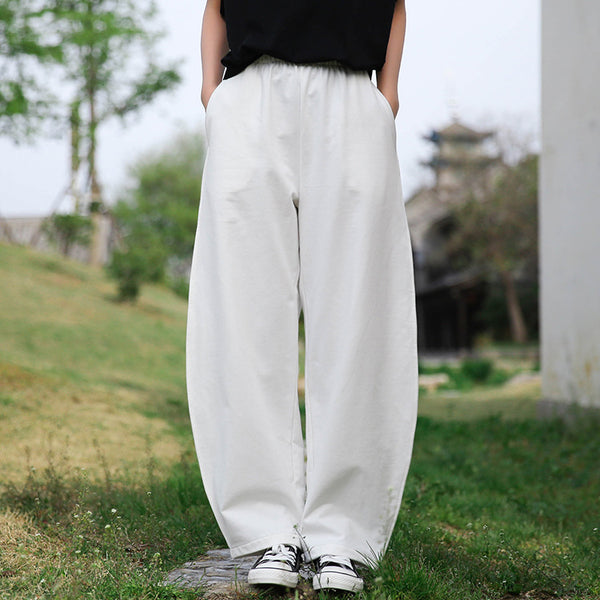 Women Loose Sporty Style Cotton Lantern Pants