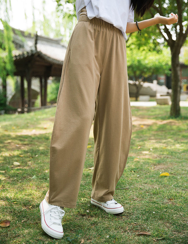 Women Loose Sporty Style Cotton Lantern Pants