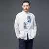 Men Chinese Style Linen and Cotton Long Sleeve Jacket