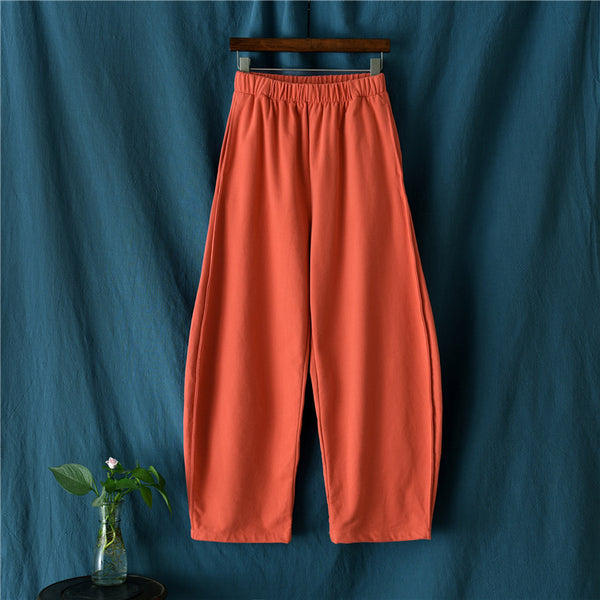 Women Loose Sporty Style Cotton Lantern Pants