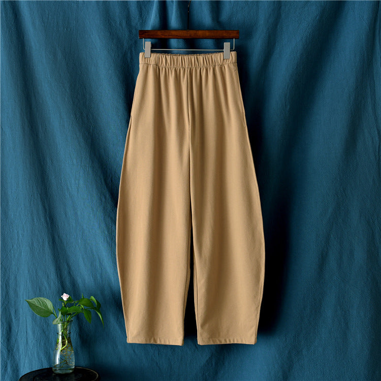 Women Loose Sporty Style Cotton Lantern Pants