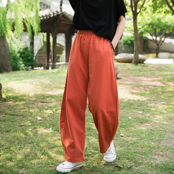 Women Loose Sporty Style Cotton Lantern Pants