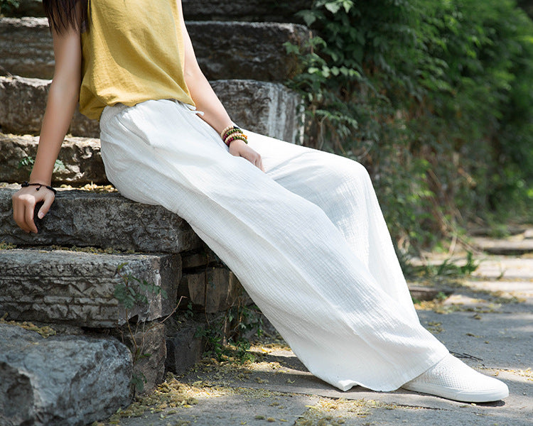 Buy Wide Linen Pants, White Palazzo Pants, Wide Leg Pants for Women, White  Linen Trousers, Summer Pants, White Trousers, High Waist Pants Online in  India - Etsy