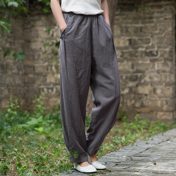 Women Linen and Cotton Lantern Style Pants