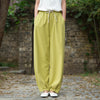 Women Loose Style Water-washed Linen and Cotton Lantern Pants