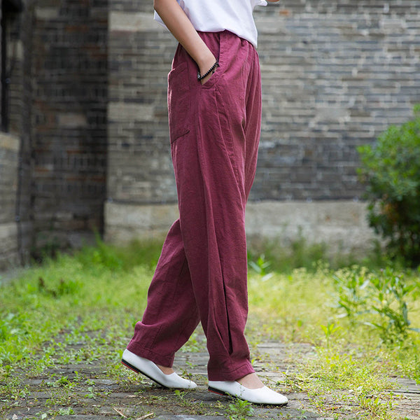 Women Linen and Cotton Lantern Style Pants