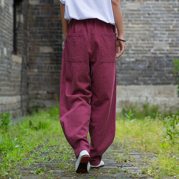 Women Linen and Cotton Lantern Style Pants