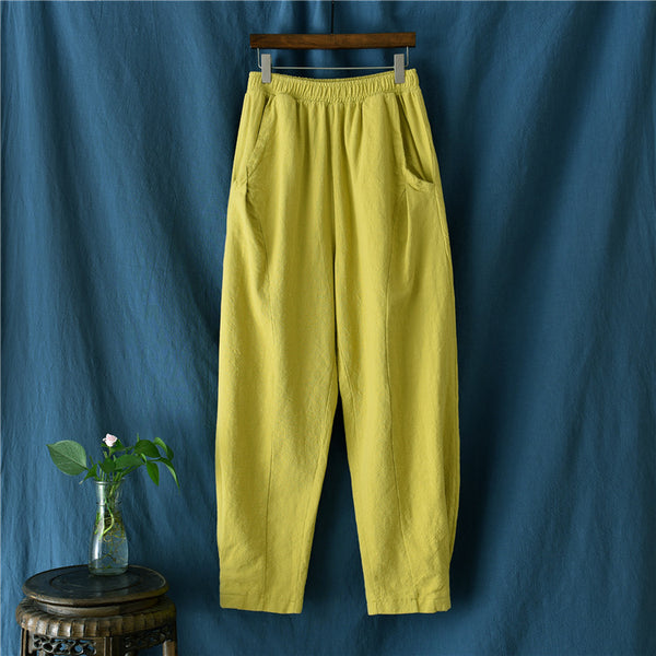 Women Linen and Cotton Lantern Style Pants