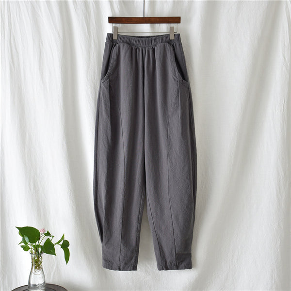 Women Linen and Cotton Lantern Style Pants