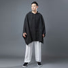 Men Zen Style Polyester Peach Skin Long Sleeve Hoodie T-shirt