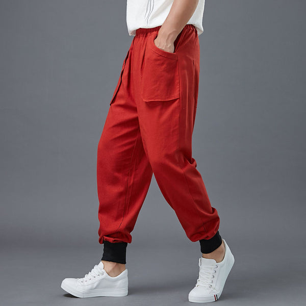 Men New Style Front Big Pocket Jogger Pants