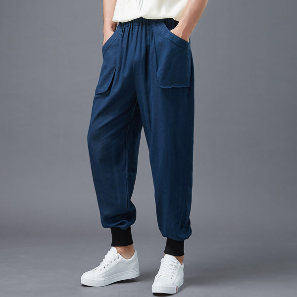 Men New Style Front Big Pocket Jogger Pants