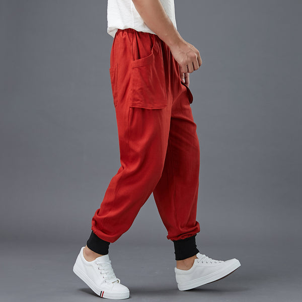 Men New Style Front Big Pocket Jogger Pants