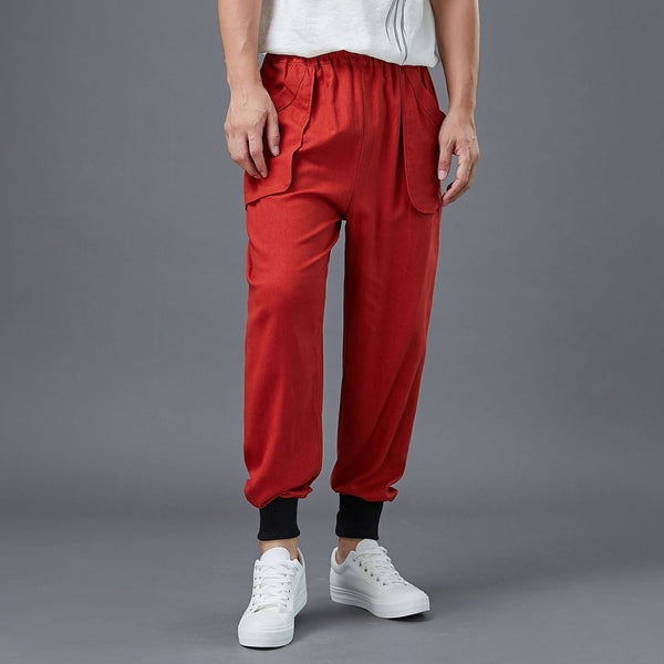 Men New Style Front Big Pocket Jogger Pants