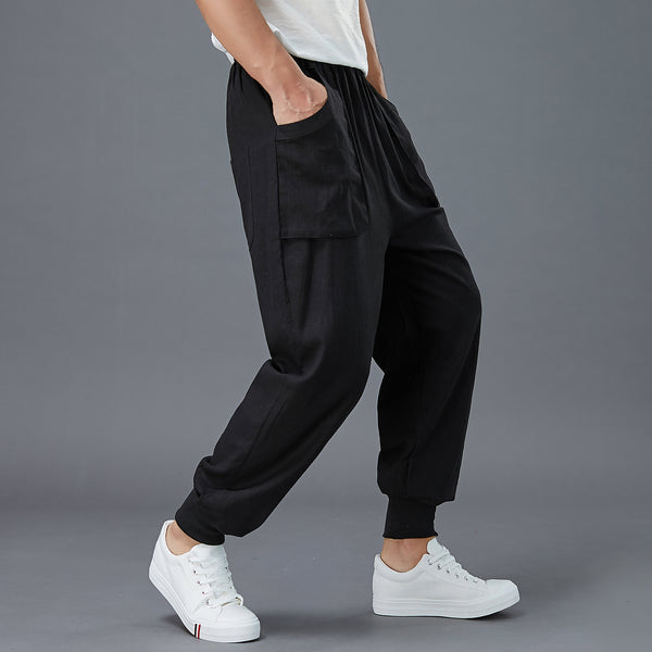 Men New Style Front Big Pocket Jogger Pants