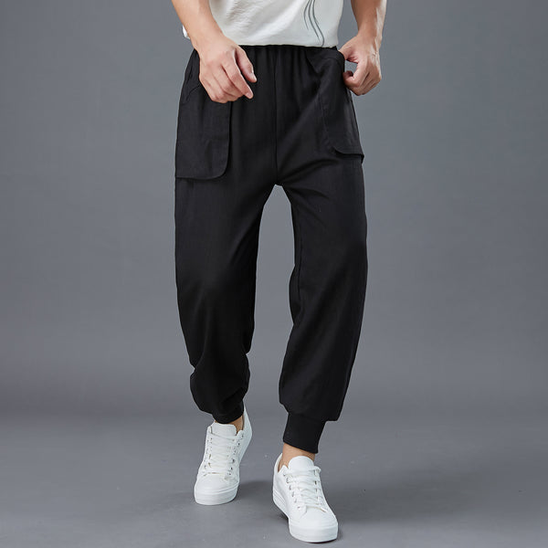 Men New Style Front Big Pocket Jogger Pants