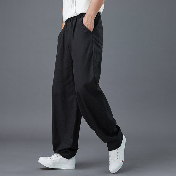 Men New Style Back Big Pocket Straight Pants