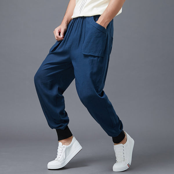 Men New Style Front Big Pocket Jogger Pants