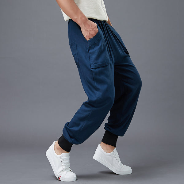 Men New Style Front Big Pocket Jogger Pants