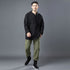 Men Classic Style Linen and Cotton Long Sleeve Hoodie Jacket