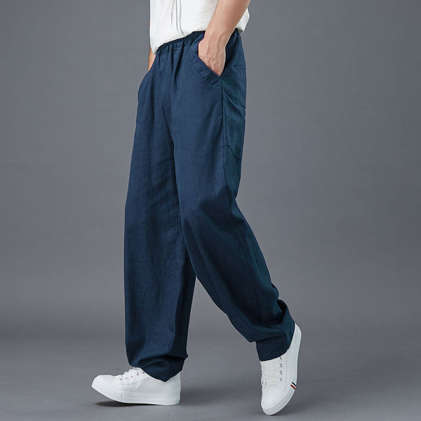 Men New Style Back Big Pocket Straight Pants