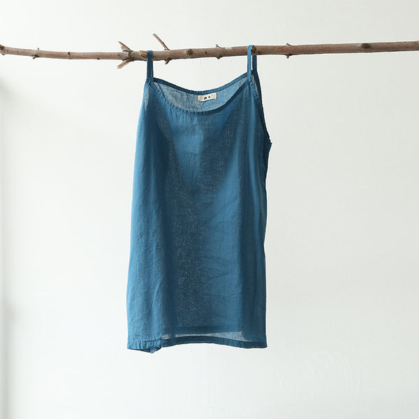 Women Loose Cotton and Linen Vest