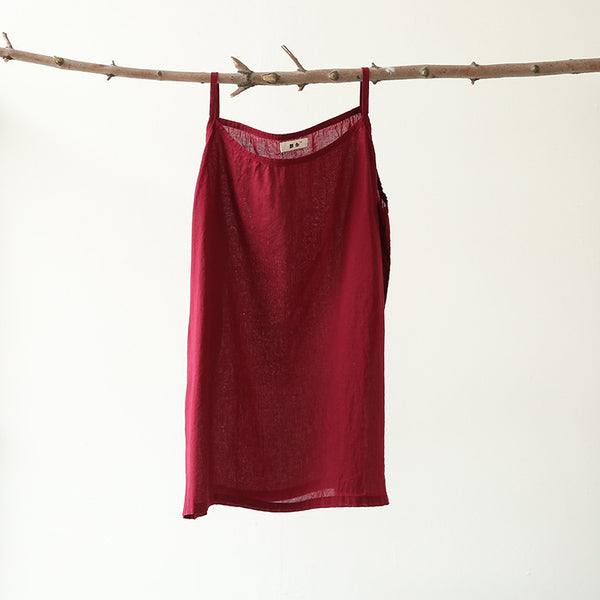 Women Loose Cotton and Linen Vest