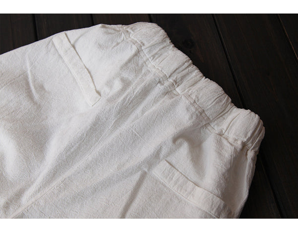 Women Soft Linen and Cotton Casual Pants