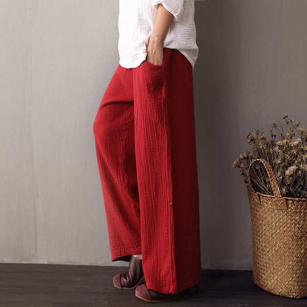 Women Loose Linen and Cotton Pants