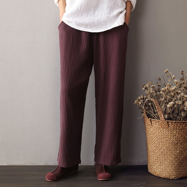 Women Loose Linen and Cotton Pants