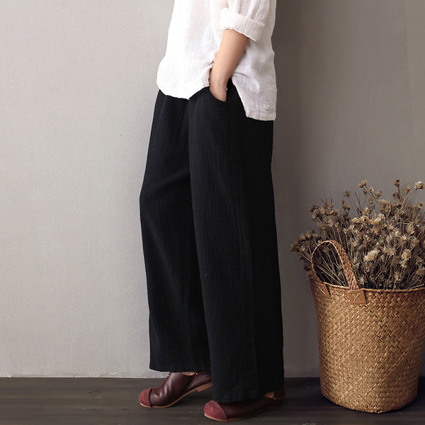 Women Loose Linen and Cotton Pants